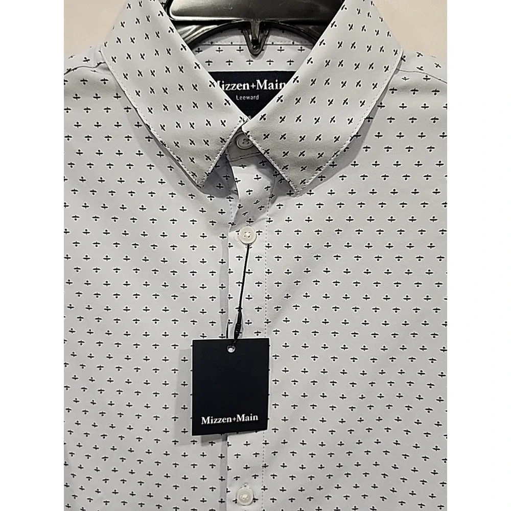 NWT Mizzen and Main Leeward Dress Shirt‎ Mens S Long-sleeved Blue MSRP $138